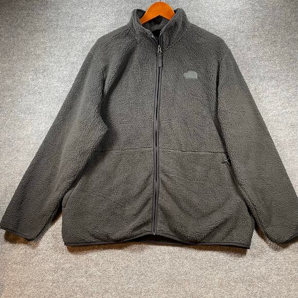 The North Face Sherpa Fleece Full Zip Jacket Men's XXL Black Zip Pockets Outdoor - Picture 1 of 11